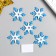 Decor for the creativity of the felt "Snowflakes" set of 5 pcs 4.7x4.7 cm