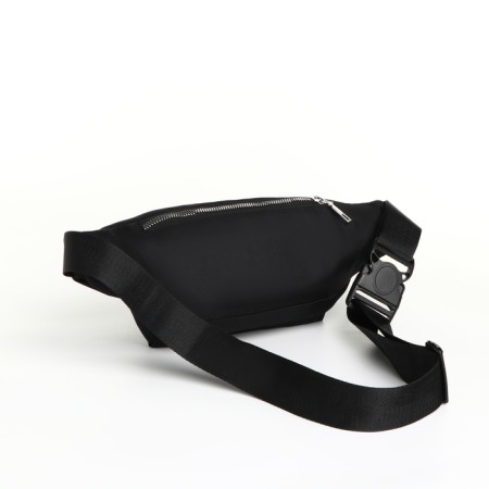 Lightning waist bag, 2 outer pockets, black color-2