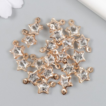 Decor for creativity Metal "Star" gold, crystal 0.6x1.1x1.1 cm-2