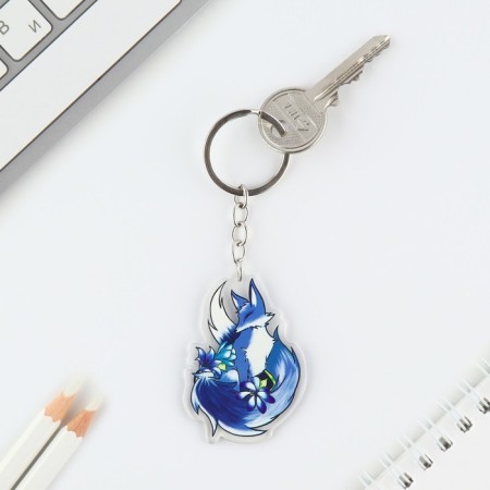 Key keychain 2 pcs "Foxes"-4