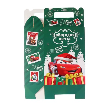 Folding box, New Year's "New Year's Post", 20 x 33 x 10 cm, cars-5