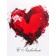 Gift laminated vertical “with love”, XL 40 × 49 × 19 cm