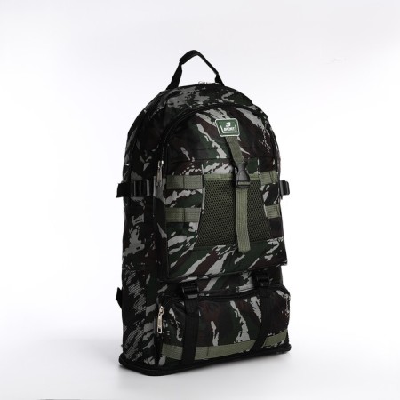 A thyroid backpack with an increase in 65l, 5 external pockets, khaki color-2