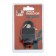 Lockland hinged lock, 30 mm, moisture -proof, short handle, 2 keys, black color