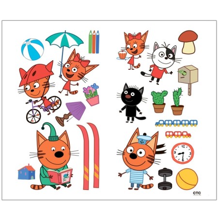 Value. Three cats. Learning with kittens. With stickers-4