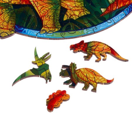 Wooden figurine puzzle "before our era", wooden box-4