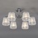 Ceiling lamp 6x60W E14, size 62x62x29 cm