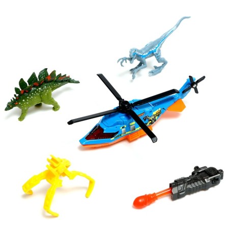 Metal helicopter "Dino Park", with dinosaurs, mix-5