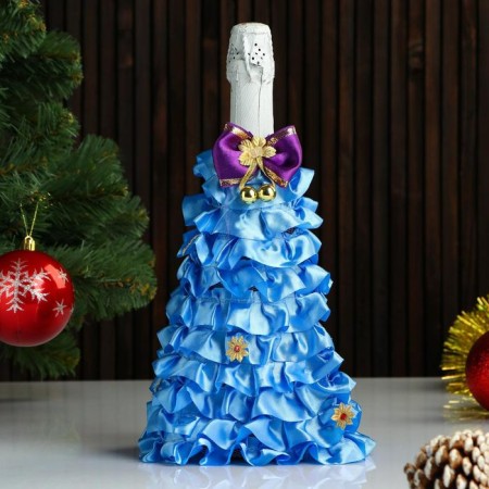 Cover on the bottle "Christmas tree" color blue, mix-5