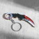 Wooden keychain "Cerambit" 8x3 cm red-gray blade