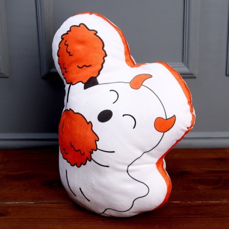 Soft toy "Ghost" with horns, white color-1