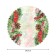 The tablecloth "Decorated Christmas trees", round, Saten, d = 150 cm