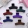 Hair crab "matte" straight, 6 cm, mix