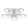 LED ceiling LED with Ambrella Light, Original, Fa469, 5XLED, 110 W, 8250LUM, 3000-6400K, Chromium color