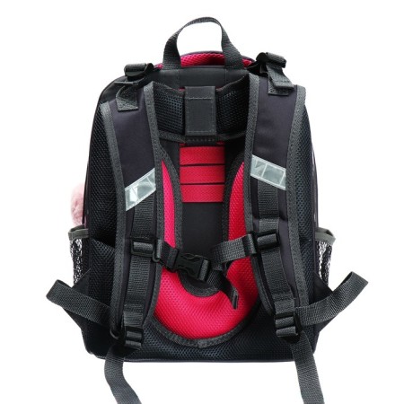 School backpack 38 x 30 x 16 cm, ergonomic back, stavia "stars", gray-4
