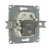 Television socket "Glossa" Sche GSL000391, hidden, tip, 1DB, aluminum color