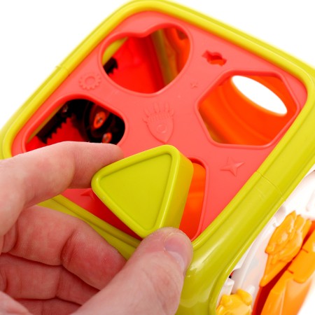 Developing toy "smart cube", 3 in 1: ionic, sorter, bisikub, sound-13