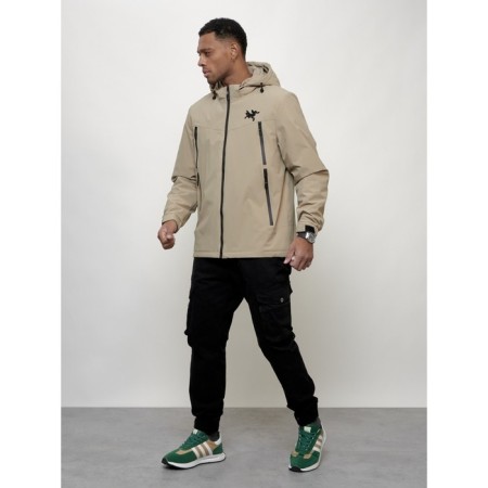 Male spring jacket, size 52, beige color-5