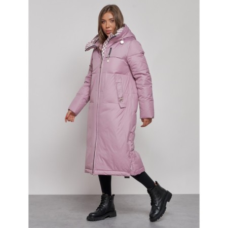 Coat insulated winter female, size 42, purple color-2