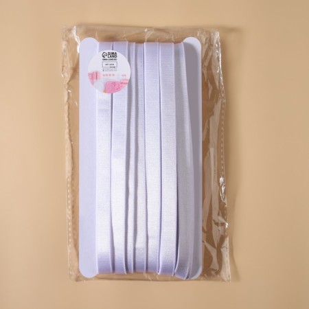 Glass for straps, shiny, 10 mm, 10 ± 0.5 m, white color-2