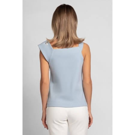 Female blouse, size 44, blue color-1