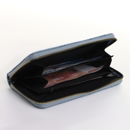Women's wallet with lightning, blue color-3