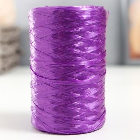 Yarn "for knitting washcloths" 100% polypropylene 400m/100 ± 10 g in the shape of a cylinder (eggplant)
