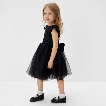 Dress Children's Minaku: Partydress, black color, height 110 cm-5