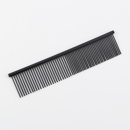 A comb for wool with galvanic coating, 18.8 x 4.2 cm, black-1