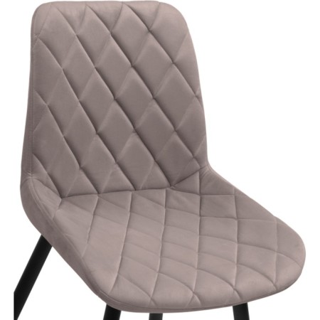 Stol on a metal frame Baoine used metal/velor, black/latte 50x55x83 cm-2