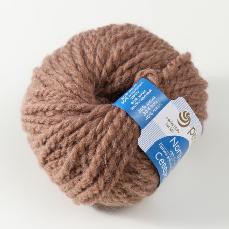 Severnaya yarn 30% Angora, 30% p/thin wool, 40% acrylic volume 50m/50g (377-coffee)-2