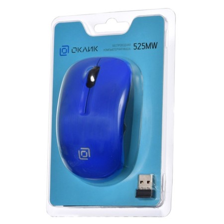 Mouse call 525MW black/blue optical (1000DPI) wireless USB for laptop (3but)-6