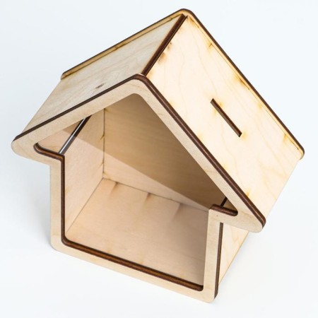 Souvenir "Pig a Pigging house", not painted, 20.5x20x9 cm, tree-2