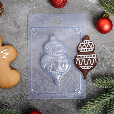 Form for chocolate and sweets Plastic "Christmas Toy", 15 × 10 cm, transparent color