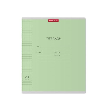 Notebook 24 sheets in the Erichkrause Visio Classic Cage, Cover Cover Cardboard, Belosis Offset 100%, Mix-2