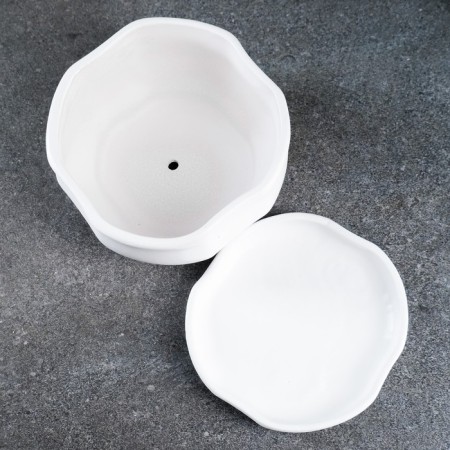 Pot "Lily" white, 0 85 l/ 8.5x15 cm-3