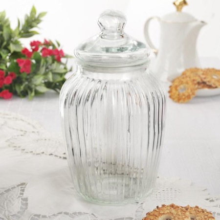 Bank for bulk products "Luan", 2.1 l, the color is transparent