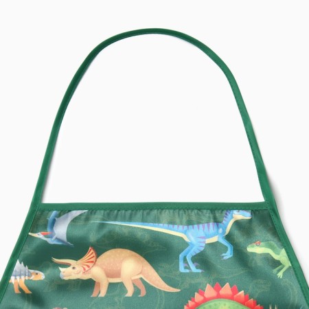 Set of children for creativity Ethel "Dinosaurs" apron 49 x 39 cm and sleeves-3