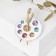 Palette "Paints" brooch, color in gold