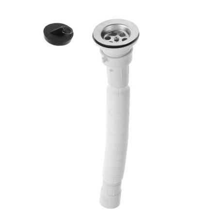 Kitchen sink Mixline 531266, mortise, thickness 0.6 mm, 38x38x15 cm, issue. 1 1/2 ", corrugations-3