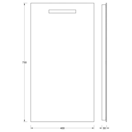 EvoForm mirror, built-in LED-light, IR switch, 2 W, 40x75 cm-1
