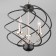 Sorrel chandelier, 3x60W E14, black color