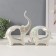 Souvenir Ceramics "Elephants with heart" Purvapons set 2 pcs H = 12 cm 6x17x22 cm