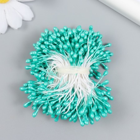 Stamens for flowers "droplets gloss Greens" set 300 pcs length 6 cm