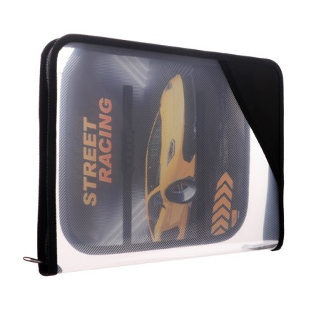 Labor folder A4, 325 x 230 x 25 mm, lightning around, hinged bar, plastic, PTR-1, calligrata "car"-4