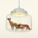 Suspension Bayerlux "Clos" LED 9W 3000k white 24x24x17-117 cm