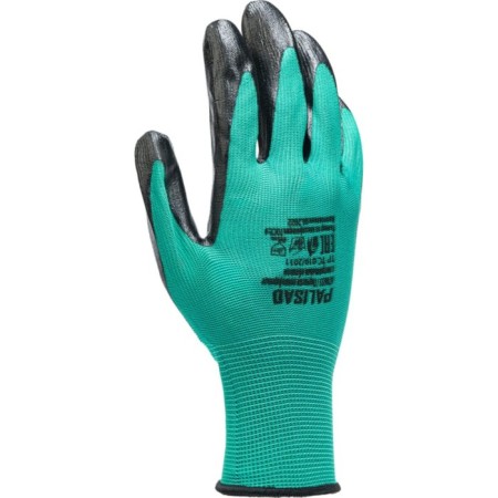 Workers' gloves, knitting class 13, with nitrilum pound, polyester, size 9, Palisad-1