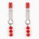 BDSM Assessoir Okpoki, sticks of steam with beads, metal, plastic, red