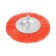 Nylon brush for a tundra drill, with a hairpin, flat, 100 mm