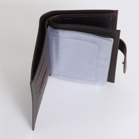 Cover for autoodocuments and passports on the button, textura, brown color-4